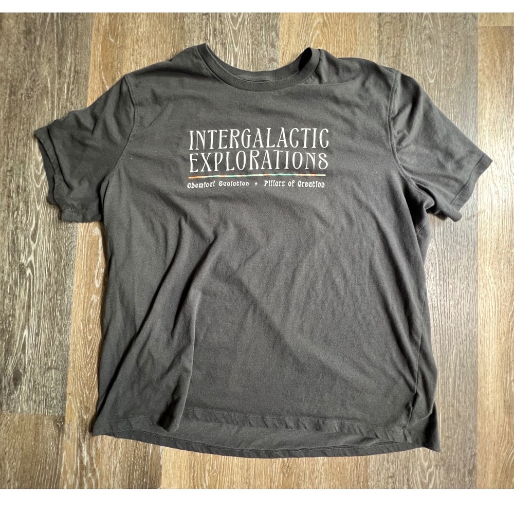 Old Navy Graphic T-Shirt Mens XXL Charcoal Intergalactic Explorations Nebula Tee